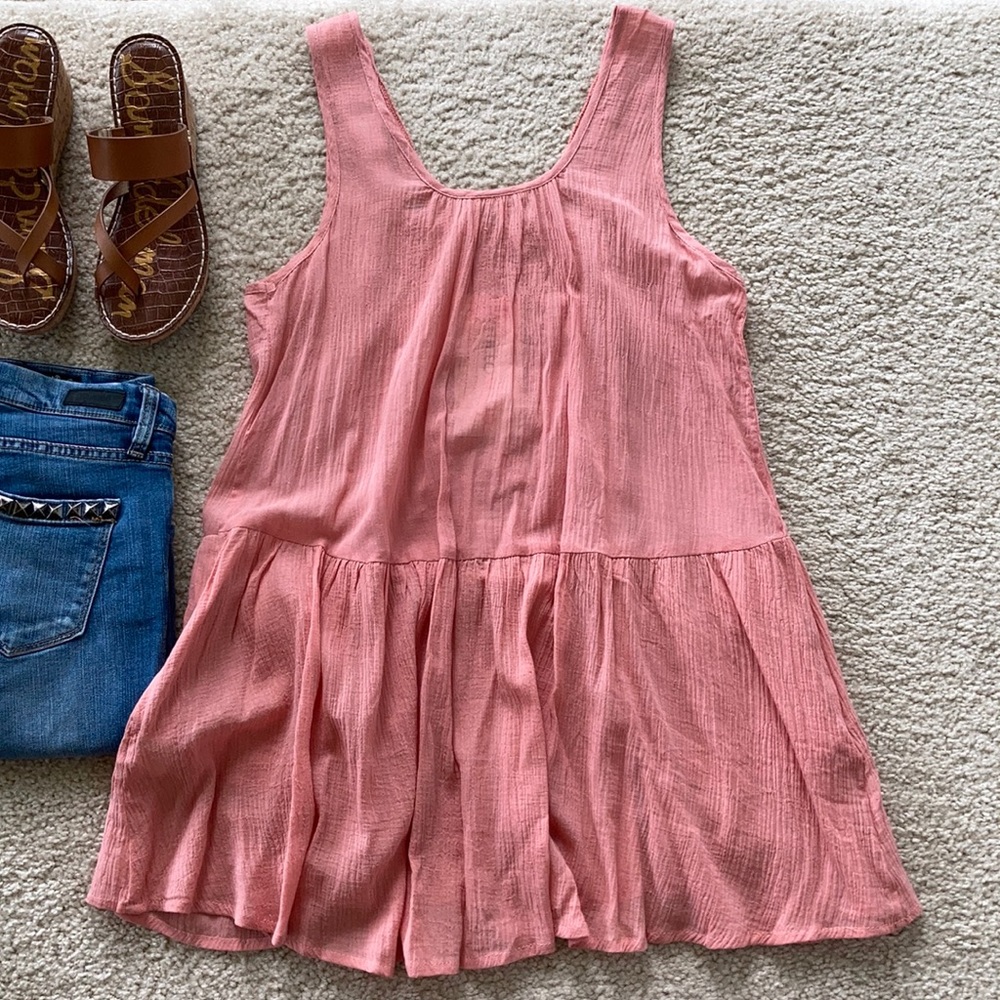 Peach/Blush Color Sleeveless Tunic - Picture 8 of 8